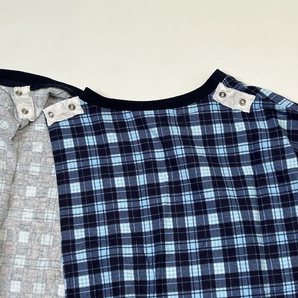 Silverts Adaptive Nightgown Womens Size Large Open Back Hospital Dress Snap Blue - Picture 4 of 10